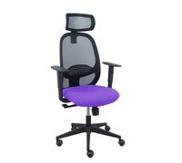Silla Cilanco negra malla negra asiento bali lila brazo regulable cabecero regulable