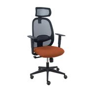 Silla Cilanco negra malla negra asiento bali marrón brazo regulable cabecero regulable