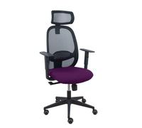 Silla Cilanco negra malla negra asiento bali morado brazo regulable cabecero regulable