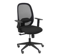 Silla Cilanco negra malla negra asiento bali negro brazo regulable.
