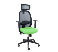 Silla Cilanco negra malla negra asiento bali pistacho brazo regulable cabecero regulable