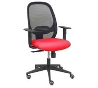 Piqueras y Crespo Silla de oficina Cilanco 0B10CRP malla negra asiento Bali rojo brazo regulable