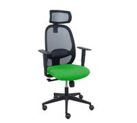 Silla Cilanco negra malla negra asiento bali verde brazo regulable cabecero regulable