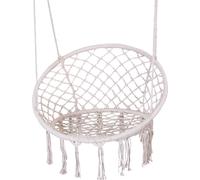Silla colgante blanca, silla colgante para jardín, hamaca de jardín, sillón de jardín