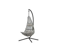 Silla colgante de exterior edinburgh 132x130x205 gris