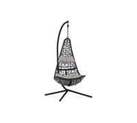 Silla colgante de exterior edinburgh 132x130x205 negro