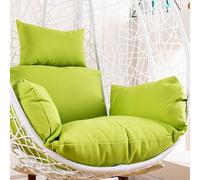 Silla colgante de huevo - Tela con relleno suave, reposacabezas y lazos - Columpio al aire libre para jardín, patio, hamaca, mecedora, perfecto para relajarse