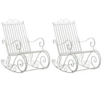 Silla colgante de metal Smile (set de 2 unidades) - Blanca