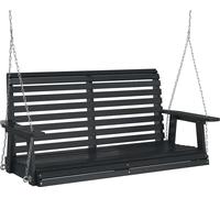 Silla colgante estilo Hollywood, con cadenas de metal negras, fabricada en madera maciza de abeto