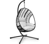 Silla colgante XXL en forma de huevo - Silla colgante con estructura - Para interior y exterior - Incluye cojines - Silla tipo huevo