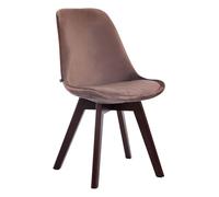 Silla comedor borneo v2 en terciopelo marrón 55x48x84 cm