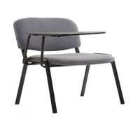 Silla conferencia ken con mesa plegable & en tela gris 71x53x81 cm