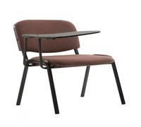 Silla conferencia ken con mesa plegable & en tela marrón 71x53x81 cm