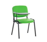 CLP Silla Confidente Ken con Brazo Extensible para Escritura I Silla para Academias con Pala Flexible para Apuntes I Silla de Conferencia Tapiza, Color:Verde Claro