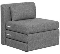 Silla convertible en cama - Cama para invitados - Sillón convertible en cama - Cama plegable - Cama abatible - Plegable en 3 partes - Estructura metálica resistente
