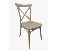 Silla Crossback polipropileno diseño eventos beige 90 x 48 x 49 cm