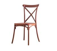 Silla Crossback polipropileno diseño eventos marrón 90 x 48 x 49 cm