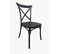 Silla Crossback polipropileno diseño eventos negra 90 x 48 x 49 cm