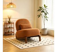 Silla de acento, patas de madera maciza, tapizada en tela, cojín suave, sin reposabrazos, silla de lectura