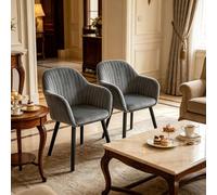 Silla de acento, sillón reclinable con reposabrazos, silla de recepción, silla de escritorio, silla de comedor, silla para sala de estar (solo 2 sillas). Colores: , gris oscuro