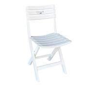 Silla de Balcón Resina Plegable Blanca "Birki" Ideal para jardines, patios, terrazas, balcones, porches o patios