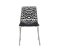 Silla de cocina donna fija pc negra - conforama