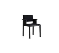 Silla de Comedor 016 Maasto con Reposabrazos y Asiento/respaldo Tapizado Negro/cuadrado 0194