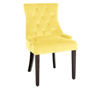 Silla de comedor aberdeen en terciopelo amarillo 58x55x92 cm