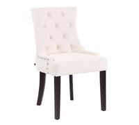 Silla de comedor aberdeen en terciopelo crema 58x55x92 cm
