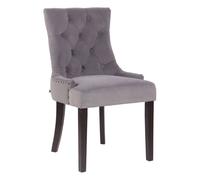 Silla de comedor aberdeen en terciopelo gris 58x55x92 cm