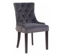 Silla de comedor aberdeen en terciopelo gris oscuro 58x55x92 cm
