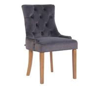 Silla de comedor aberdeen en terciopelo gris oscuro 58x55x92 cm