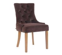 Silla de comedor aberdeen en terciopelo marrón 58x55x92 cm