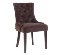 Silla de comedor aberdeen en terciopelo marrón 58x55x92 cm