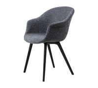 GUBI Silla Bat Dining Chair fully upholstered plastic base Around bouclé 023-black