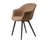 GUBI Silla Bat Dining Chair fully upholstered plastic base Around bouclé 032-black