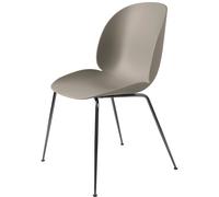 Silla de Comedor Beetle Base Cónica Cromo Negro/ Nuevo Beige