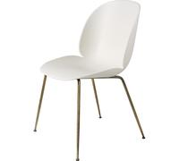 Silla de Comedor Beetle Base Cónica Latón Antiguo/Alabastro Blanco