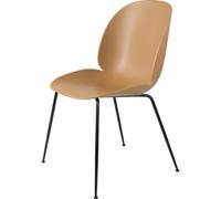Silla de Comedor Beetle Base Cónica Negro Mate/Marrón Ámbar