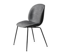 GUBI Silla Beetle con patas delanteras tapizadas en negro Plain 0023-black