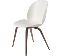 Silla de Comedor Beetle Patas de Madera Nuez Americano Mate/ Blanco Alabastro