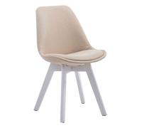 Silla de comedor borneo v2 en tela crema 55x48x84 cm