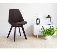 Silla de comedor borneo v2 en tela gris oscuro 55x48x84 cm