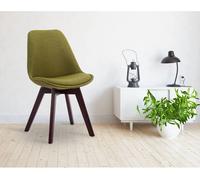 Silla de comedor borneo v2 en tela verde 55x48x84 cm
