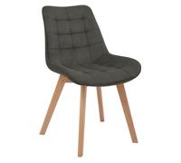 Silla de comedor brook cord pana gris oscuro 63x53x84 cm