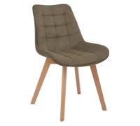 Silla de comedor brook cord pana gris topo 63x53x84 cm