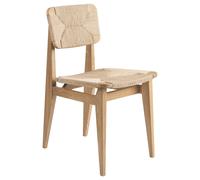 GUBI Silla C-Chair Oak oiled. asiento y respaldo trenzado natural
