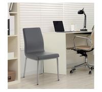 Silla de comedor CLP Colmar, estructura de acero inoxidable, color gris