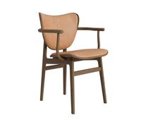 Silla de Comedor con Forma de Elefante y Reposabrazos, Roble Ahumado Claro/camel 21004