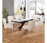 Silla de comedor de terciopelo, juego de 4 unidades, lujosa, ideal para salón, dormitorio o como sillón de descanso. Cuenta con cuatro patas metálicas plateadas, reposabrazos, patas ajustables, soport